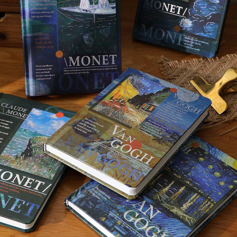 Caiet Pictură în Ulei Peisaj Van Gogh: Suvenir literar, retro, colorat pentru studenți