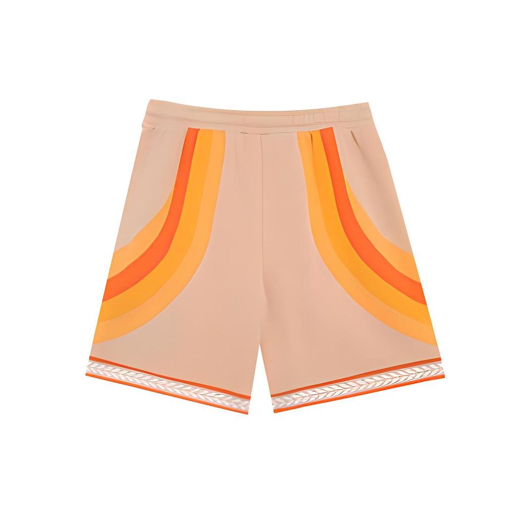 Puma Apres Court Letter And Number Print Mid Waist Drawstring Comfortable Sports Casual Shorts Unisex shorts Soft-Sand 628238-32