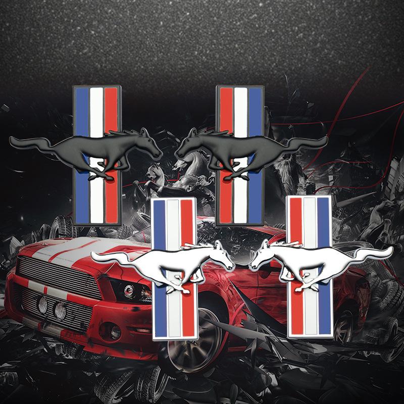 Geeignet für Ford Mustang, GT Emblem Metall Autoaufkleber, Kotflügelplakette, Neuer Mondeo, Mustang Modifizierte Seitenplakette