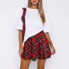 European & American Style Plaid Pleated Milk Silk Cheerleader Skirt