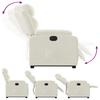 Electric Recliner Chair with Rising Function Cream Velvet