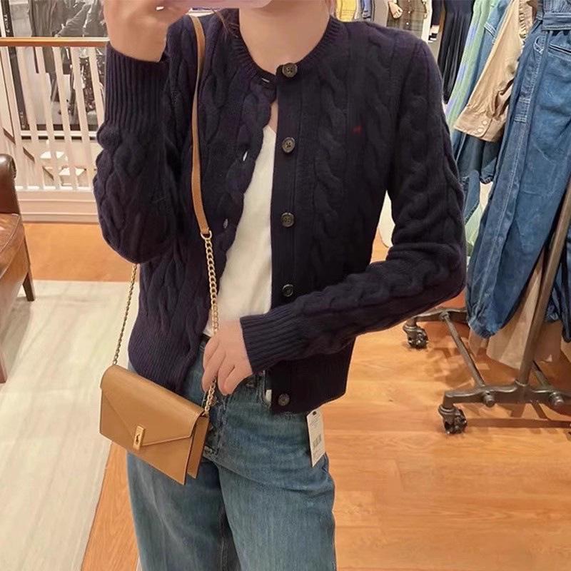 

Винтажный кардиган из шерсти с вышивкой в виде пони и кабельной вязкой, женский зимний свитер с круглым вырезом. XXL темно-синий