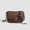 Unique small and large-style chain bags for women, 2024 new fashion quilted small square bags, trendy lipstick crossbody bags