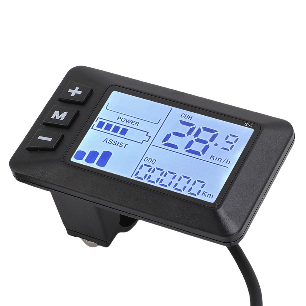 Electric Bike LCD Display 5 Cores Rain Proof Connector Accurate Speed Regulation Electric Scooter Panel Screen