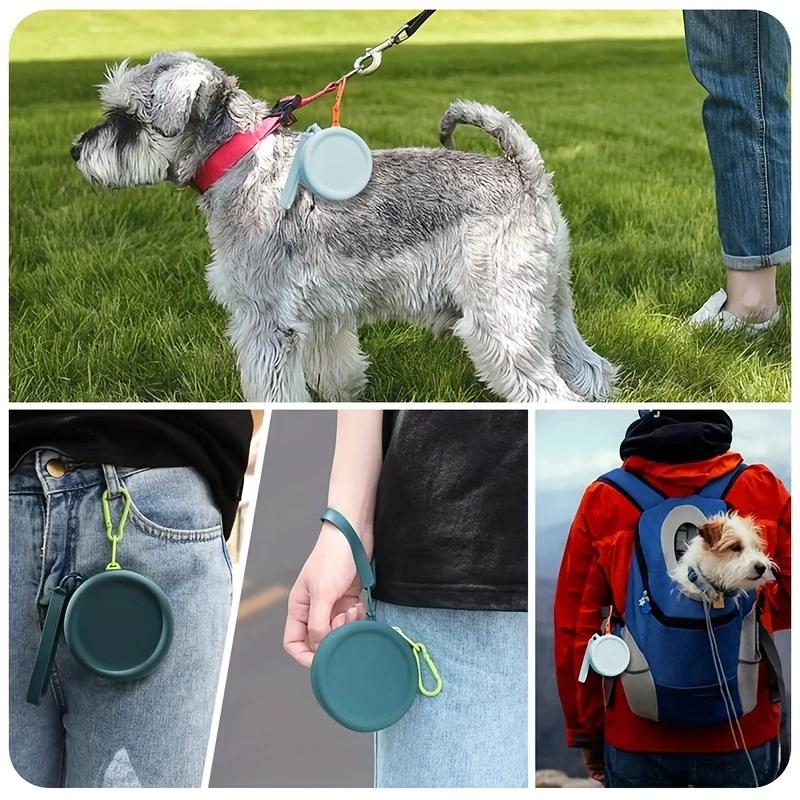 1Pc Pet Supplies Silicone Dog Food Bag Outdoor Training Dog Training Dog Treat Training Pouch Waterproof Dog Snack Training Bag