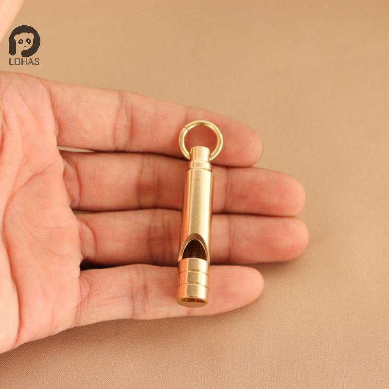 S Multifunctional Brass Emergency Survival Whistle Portable Keychain Outdoor Tools Whistle For Camping Hiking