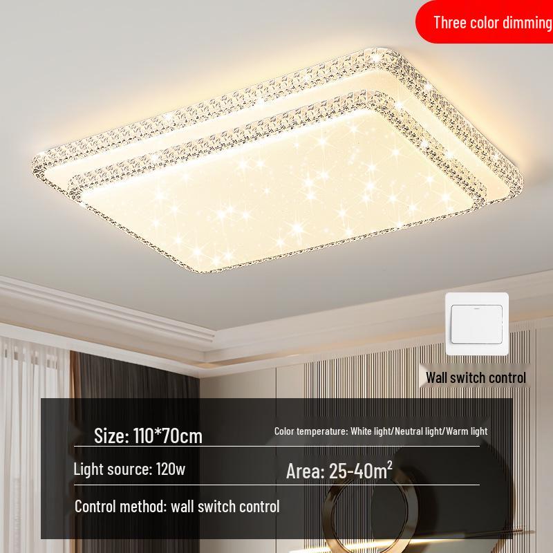 Luxury Crystal LED Ceiling Light for Bedroom, Study, Living, and Dining Rooms