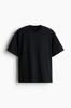 H M seaM DeTail T sHirT Loose fiT Black