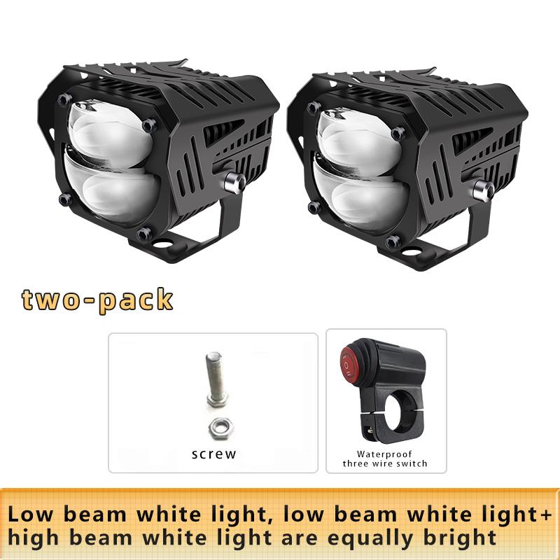 Motorcycle Work Light White High Low Beam Auxiliary Spotlight LED Driving Head Lights For Moto SUV ATV 4X4 offRoad Universal 12V