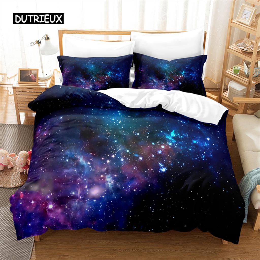 Colorful Planet Bed Cover Package Bed Cover Package 3d Bedding Digital Printing Bed Linen Queen Size Size Bed Package  Fashion Design