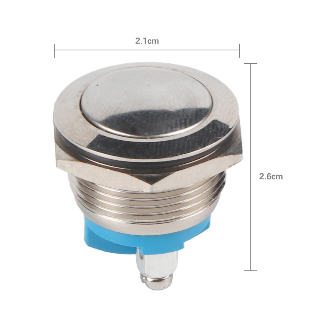 19mm Waterproof Car Metal Push Button Horn Momentary Switch 12V Switches4