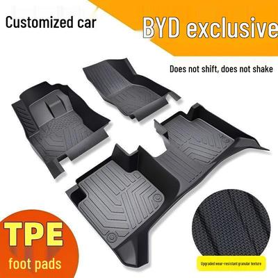 Compatible BYD Qin, Yuan, Song, Han, Tang TPE Car Floor Mats - Full Coverage, Wear-Resistant.