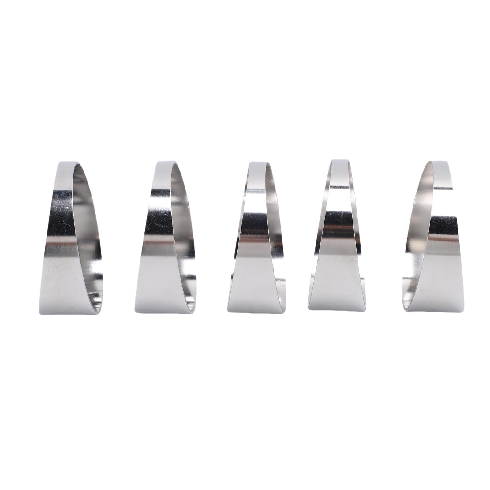 5Pcs 304 Stainless Steel Pie Cuts Tight Radius Deburred Not Welded for Automobiles Exhaust Pipe System Modification