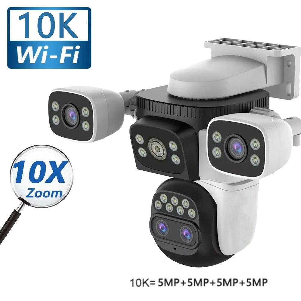 

10K 20MP UHD WiFi 6 Відкритий 10-кратний зум-екран Чотири лінзи PTZ Автоматичне відстеження Безпека-захист Камера відеоспостереження 10K NO SD Card