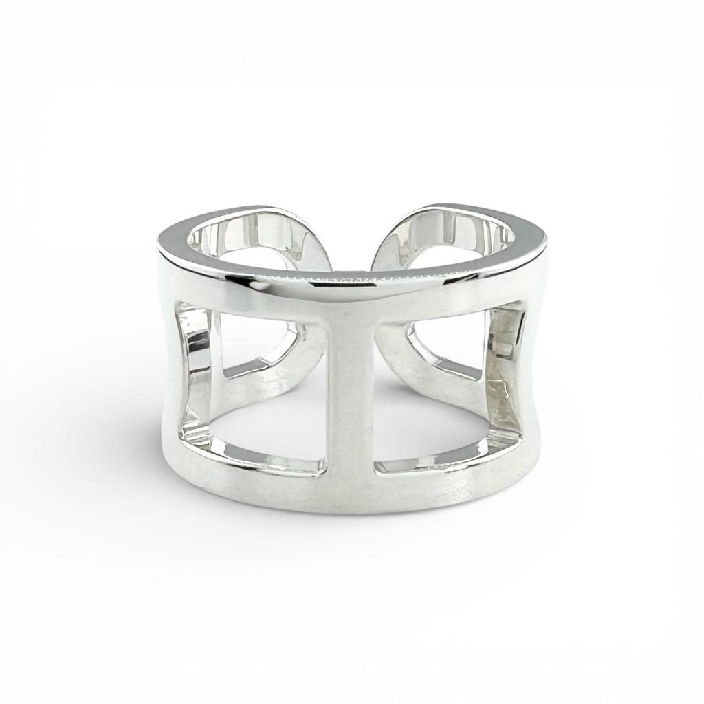 Great HERMES Ring Ever Shane Dunkle Silver AG925 Women Used