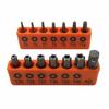 Professional 14-Piece Tamper Resistant Star Bits, S2 Alloy Steel, T5 - T40 Security Torx Bit Set