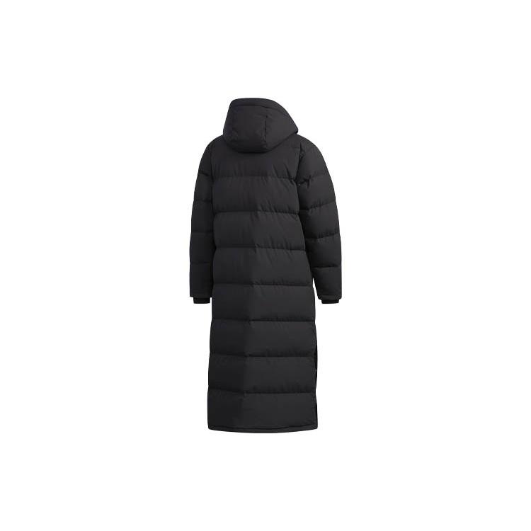 adidas Xplr Dwn Bench Stay Warm Solid Color mid-length hooded down Jacket Black Men's FJ9241