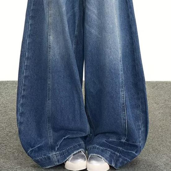 Women Barrel Jeans Casual Baggy Wide Leg Jeans High Waist Boyfriend Denim Pants Vintage