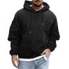 Men's Casual Solid-color Long-sleeved Hooded Pullover Hoodie
