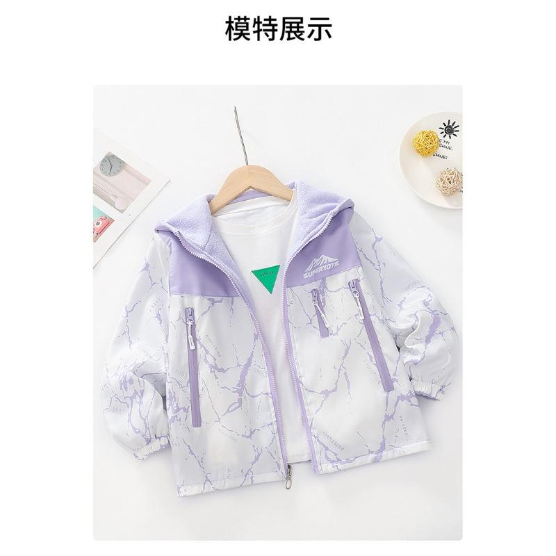 Girls Reversible Fleece Lined Hooded Jacket Big Kids Casual Windproof Outerwear