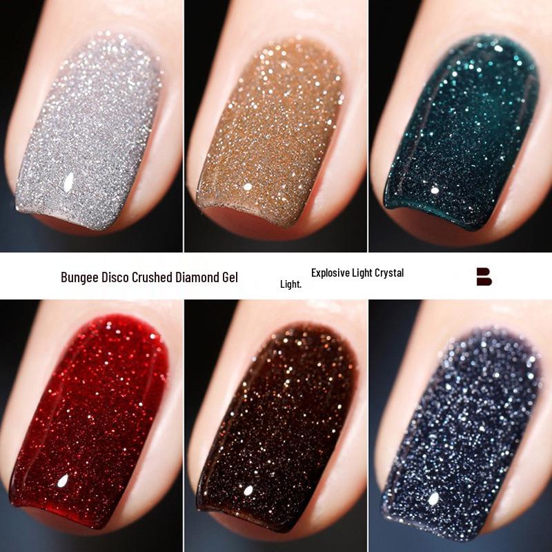 

Gaoya 2025 Диско Флэш Серебро Микро-Бриллиантовый Гель для Ногтей