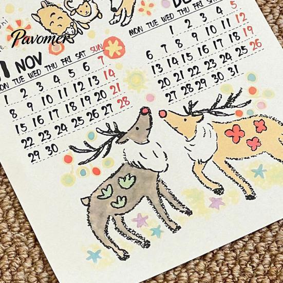 Unique Wall Decoration 2027 Animal Doodle Calendar, Cute Hand-Drawn Illustration Hanging Planner with Holiday Gift for Students Cotton Rope,