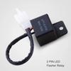12A 2Pin Electronic LED Flasher Relay For Honda Kawasaki Suzuki Yamaha Motorcycle Motor Turn Signal Bulb Hyper Flash