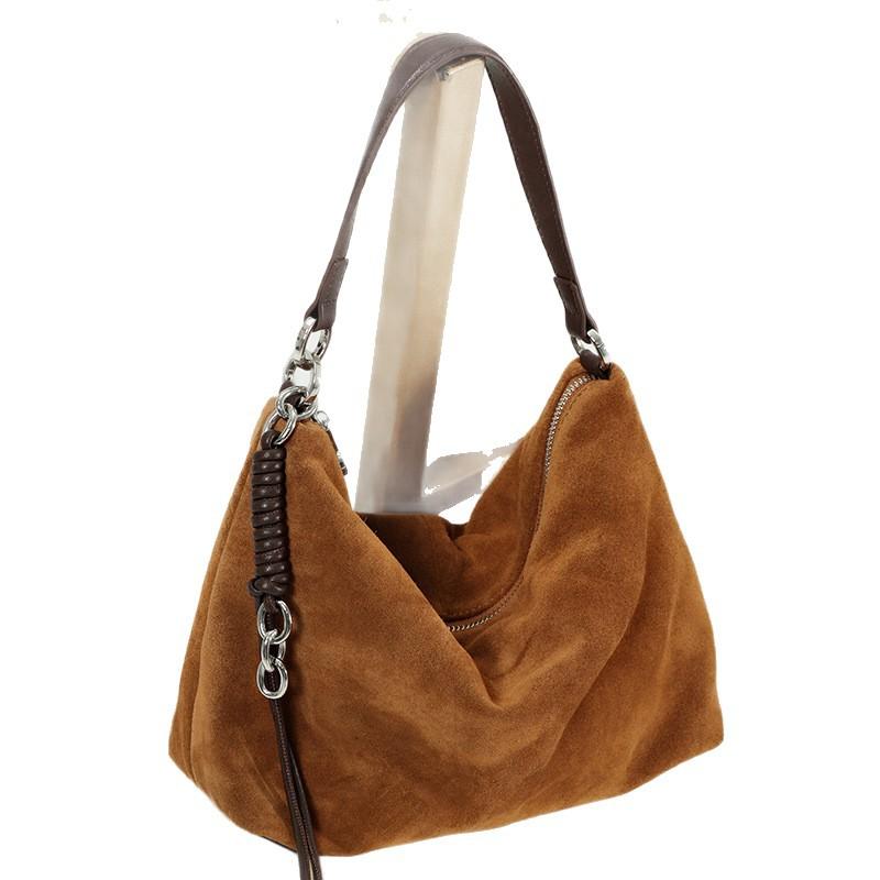 Genuine Leather Underarm Bag, Soft Bag, Matte Cowhide Single-shoulder Handbag, Large-capacity Crossbody Bag