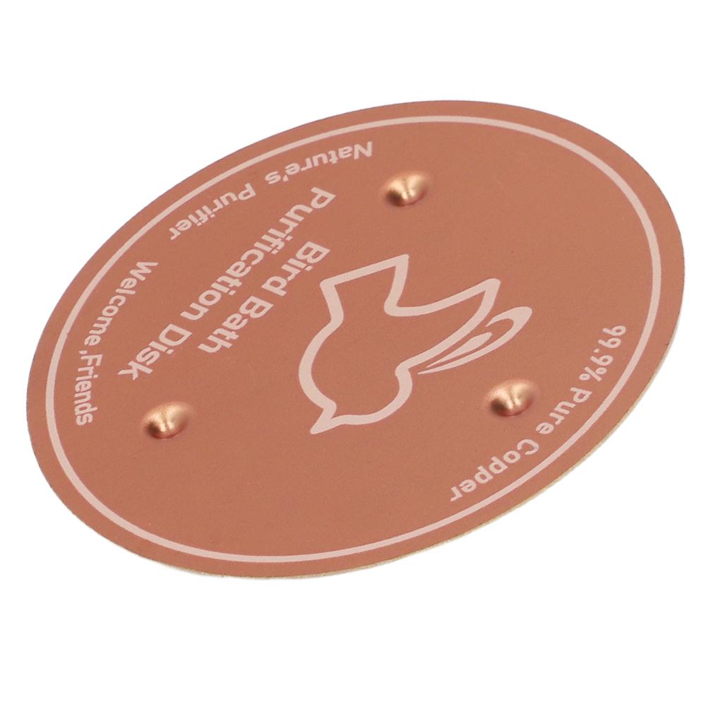 Bird Bath Copper Disk Bird Bath Purification Disk Birdbath Accessories with Triple Point Support