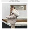 Women S Short Loose Fit Cotton Padded Coat With Big Fur Collar Winter Casual Style