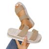 Round Head Fashion Roman Sandals Are Good for Women's Shoes In Summer, New One-word Belt Platform Sandals for Women