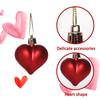 12 Stück Weihnachtskugeln Anhänger Kunststoff Herzförmiger Schmuck Weihnachtsbaumschmuck DIY Heimdekorationszubehör Neujahrsparty Geschenk