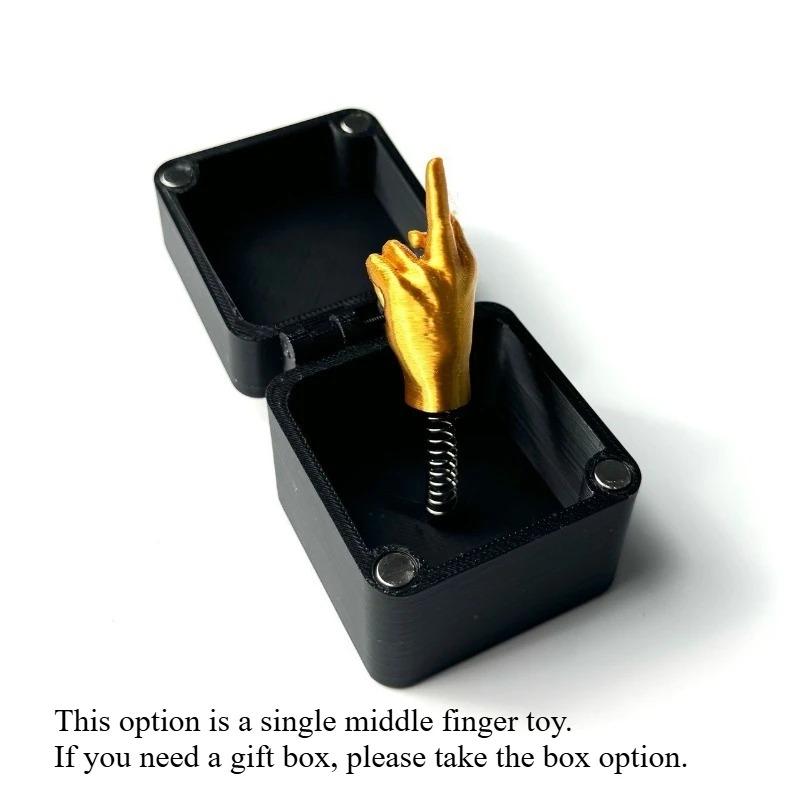 Screw-On Pop-Up Surprise Toys Printer Middle Finger Boxed Pranks Sculptures Figurines Gift Box Decorations Printed 3d Kid Friendly Entertaining Fun