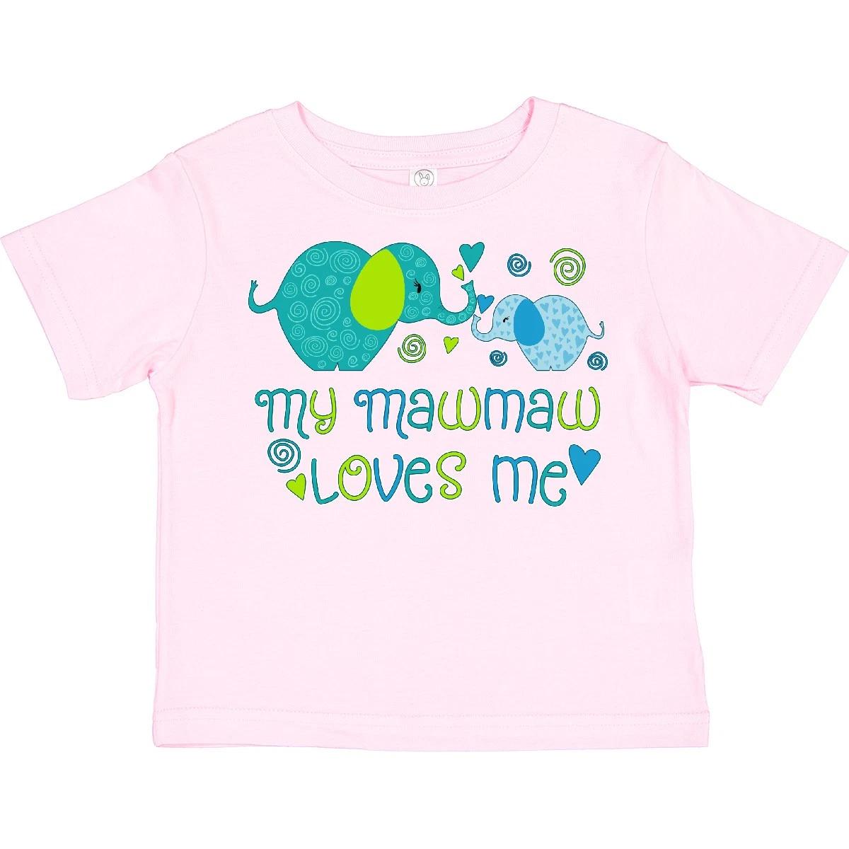 Inktastic My Mawmaw Loves Me- Cute Elephants Toddler T-Shirt Family Grandmother 130