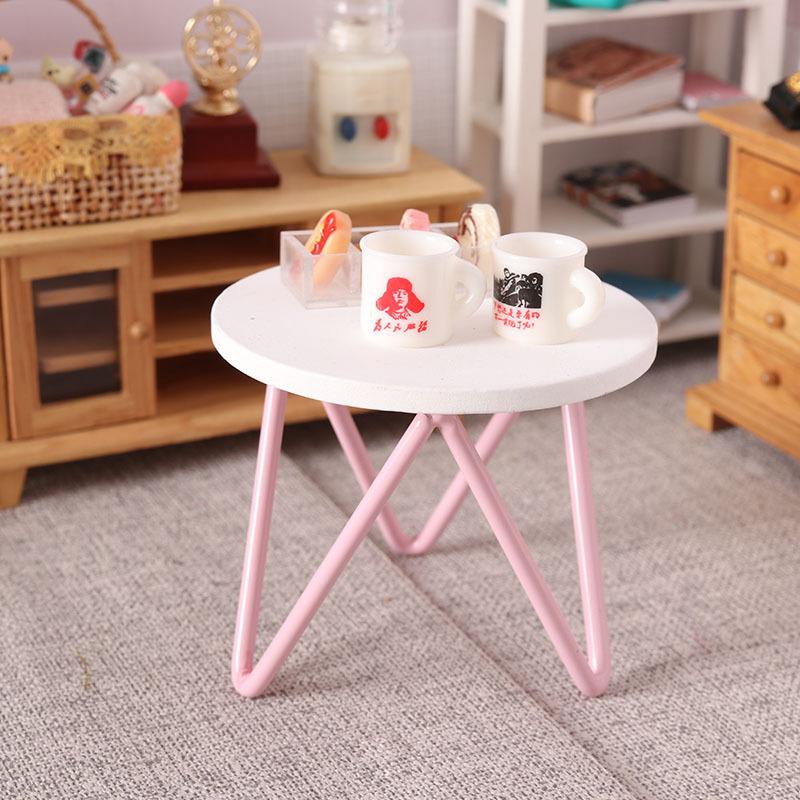 Miniature food toy table and coffee table model 1:12 Household scene dollhouse decorations dollhouse