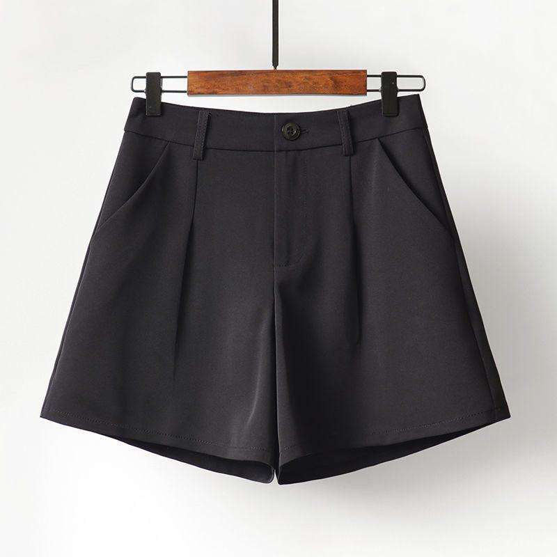 Women s High-Waisted A-Line Suit Shorts – Drapey, Lightweight, Wide-Leg, Casual for Spring/Summer/Autumn S