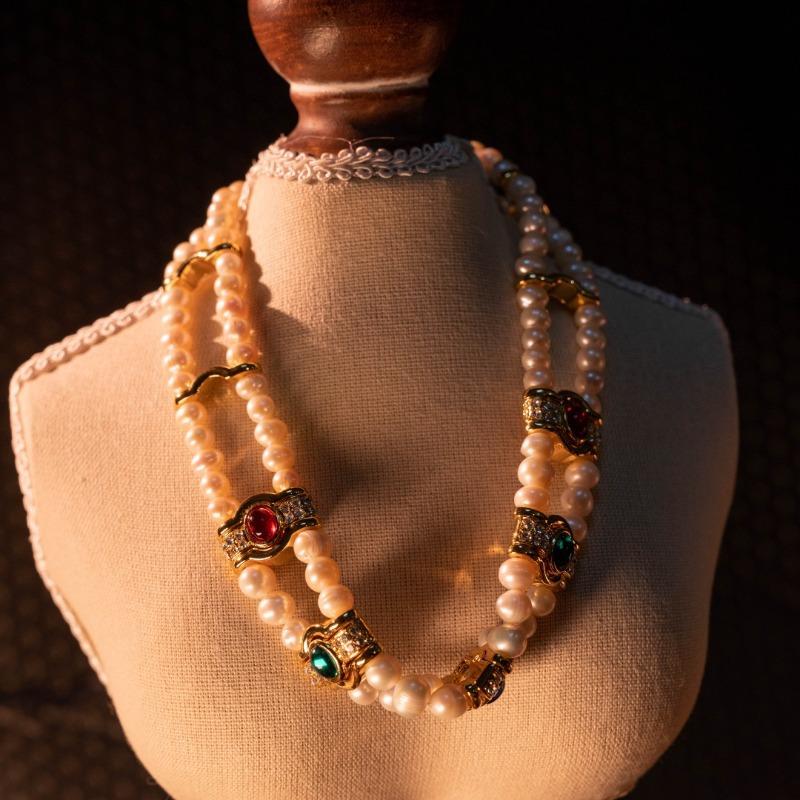 

24 Real Gold Electroplated Freshwater Pearls Elegant Fashion Temperament Exquisite Necklace Women