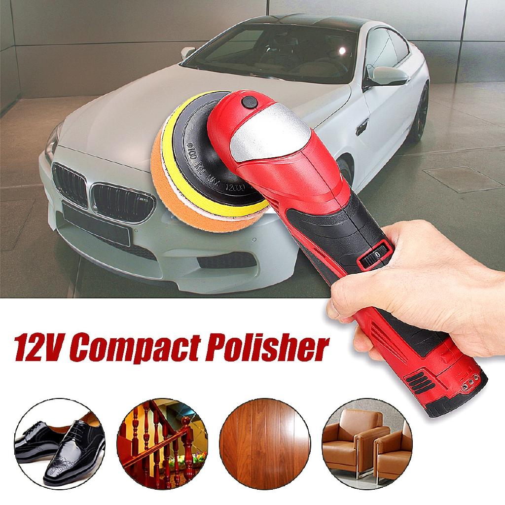 12V Polisher 5 Level Variable Speed 3000rpm Car Paint Care Compact Polishing Machine Sander Electric Floor Polisher