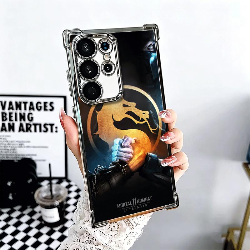 Mortal Kombat Game Plating Phone Case For Samsung Galaxy S24 S25 FE S26 Edge S23 Ultra S22 S21 Plus S20 Anti-Fall Airabag Cover