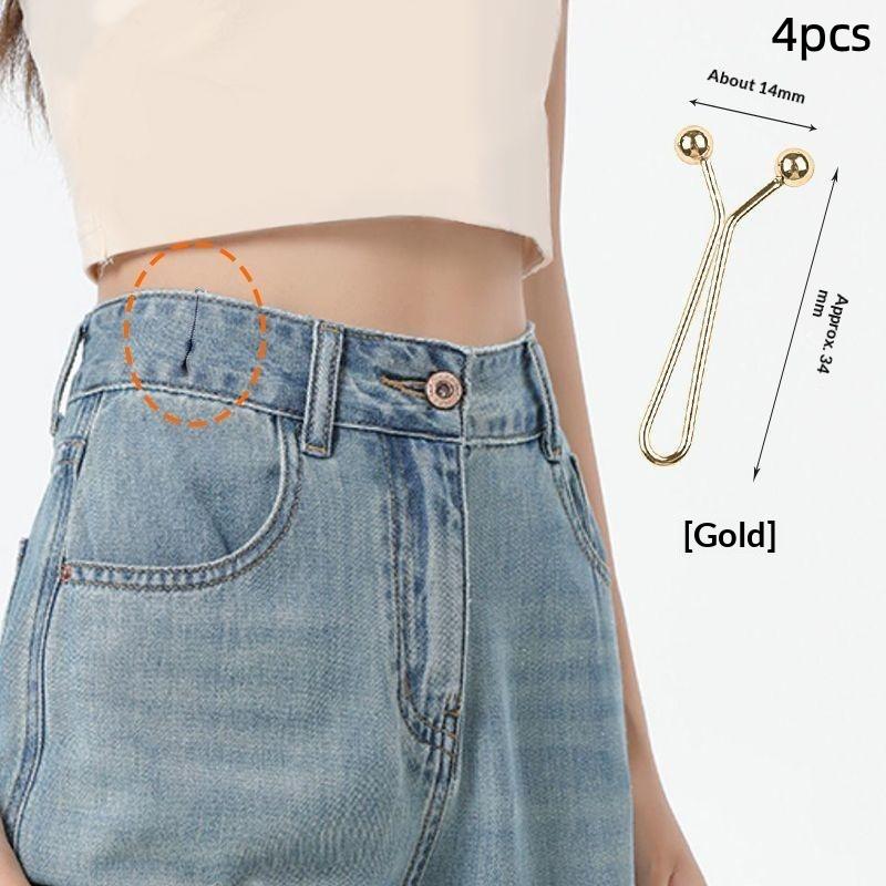 4Pcs Multi-Purpose Polished Iron Garment Clips, Secure Fastening & Stylish Decorative Accessory