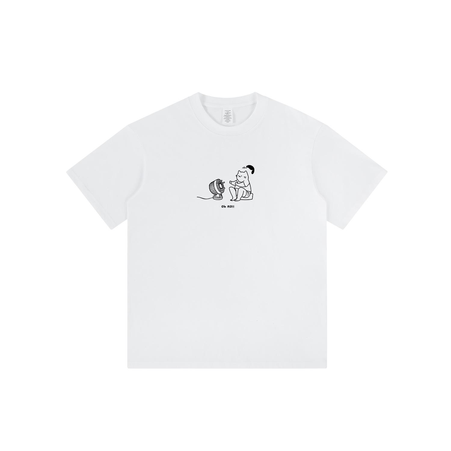 

Унисекс Японская Ретро Харадзюку Футболка с Коротким Рукавом Уличная Одежда Medium белый