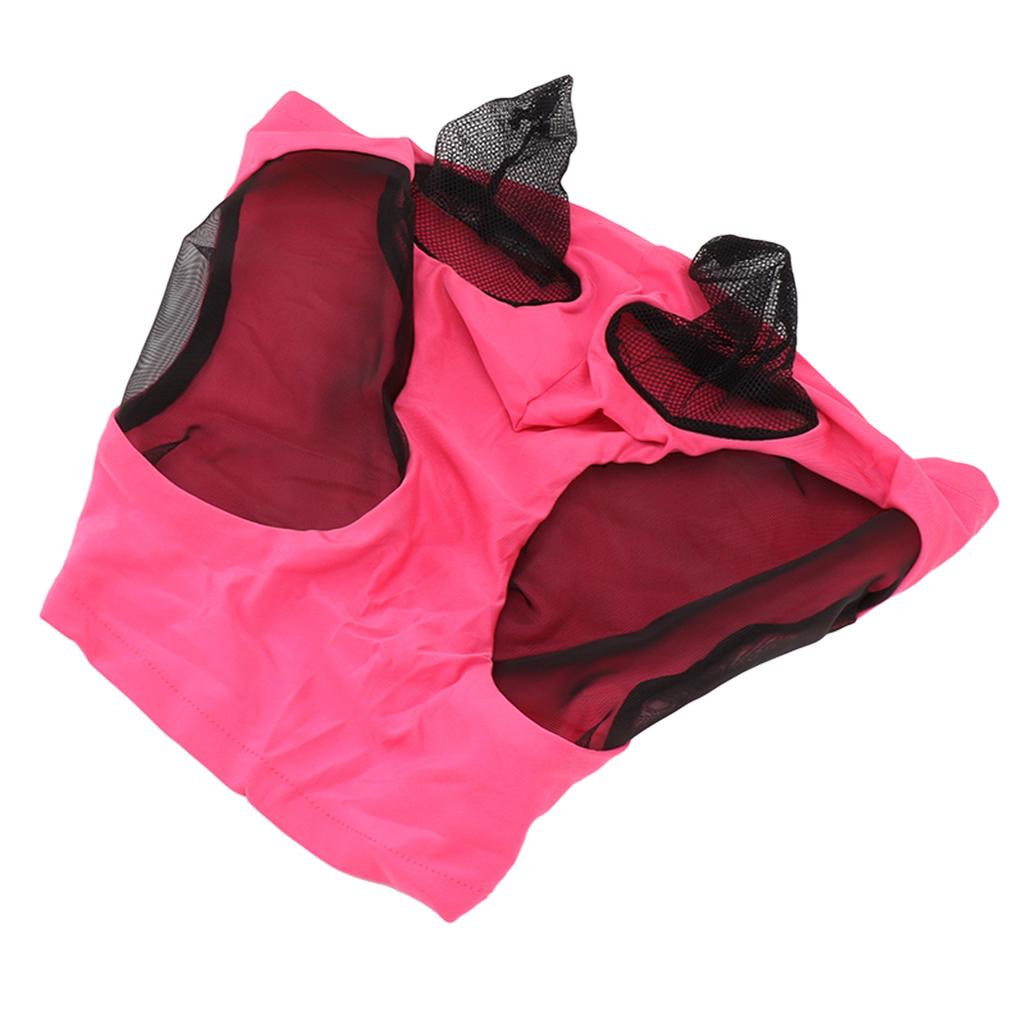 Pferde-Fliegenmaske aus Mesh, atmungsaktiv, elastisch, für Pferde, mit Ohrenschutz, Reiten