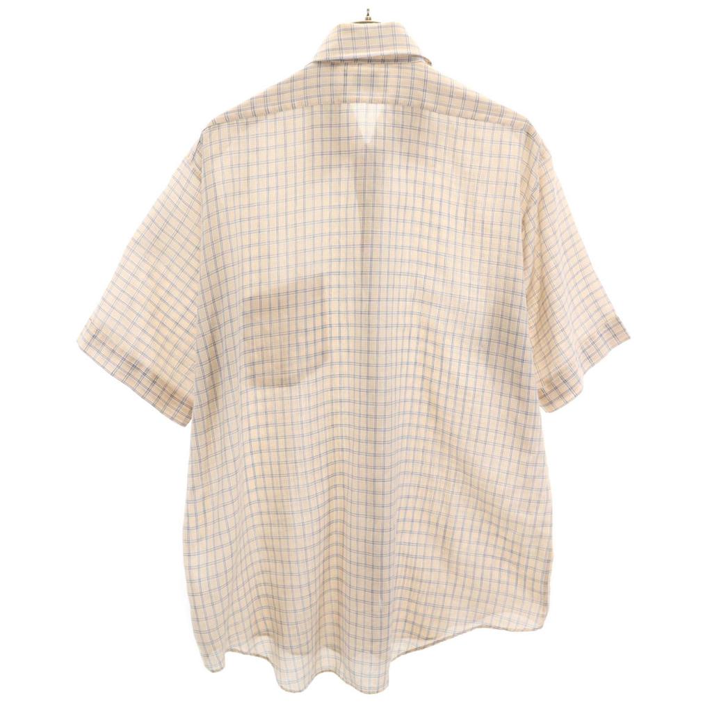 70s 80s vintage Check Pattern Short sleeve Box silhouette shirt 161/2 Men's Used