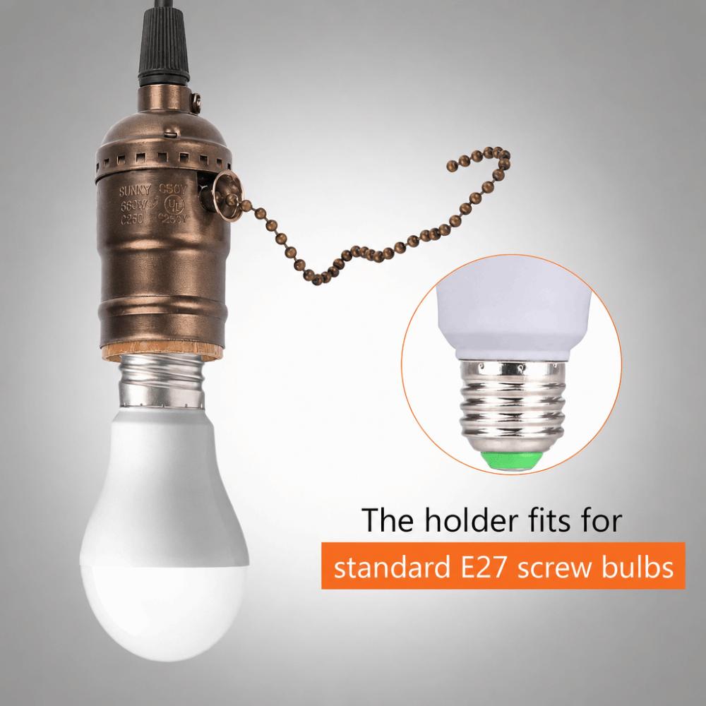 With Pull Chain Switch Pendant Light Fixture E26 E27 Pendant Lamp Holder Pendant Light Kit  Cafe