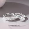 Starry Night Matching Rings: Diamond-Studded Meteor Shower Open Rings for Couples