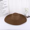 Summer Women Wide Brim Straw Hat 48Cm Big Beach Sun Hats For Women Large Uv Protection Foldable Panama Caps Female Lady Chapeau