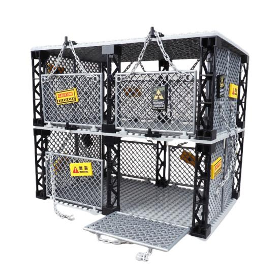 1 Set Double Layers Cage Building Block Toy Educational Closed Prisoner Cage Assembly