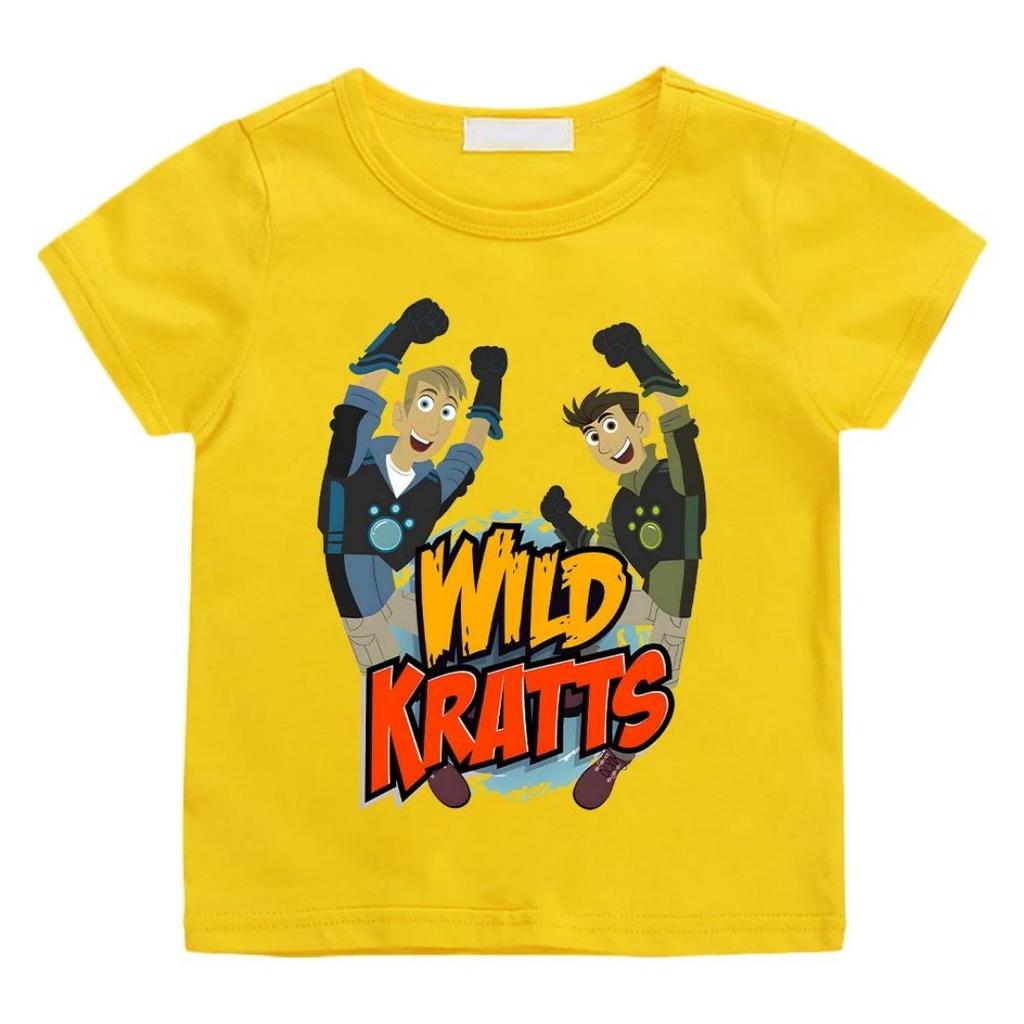 2026 Summer new Wild krats cartoon T-shirt 3d printed New T-shirt Kids Fun Adventure Cartoon T-shirt Cool Boy Short sleeve