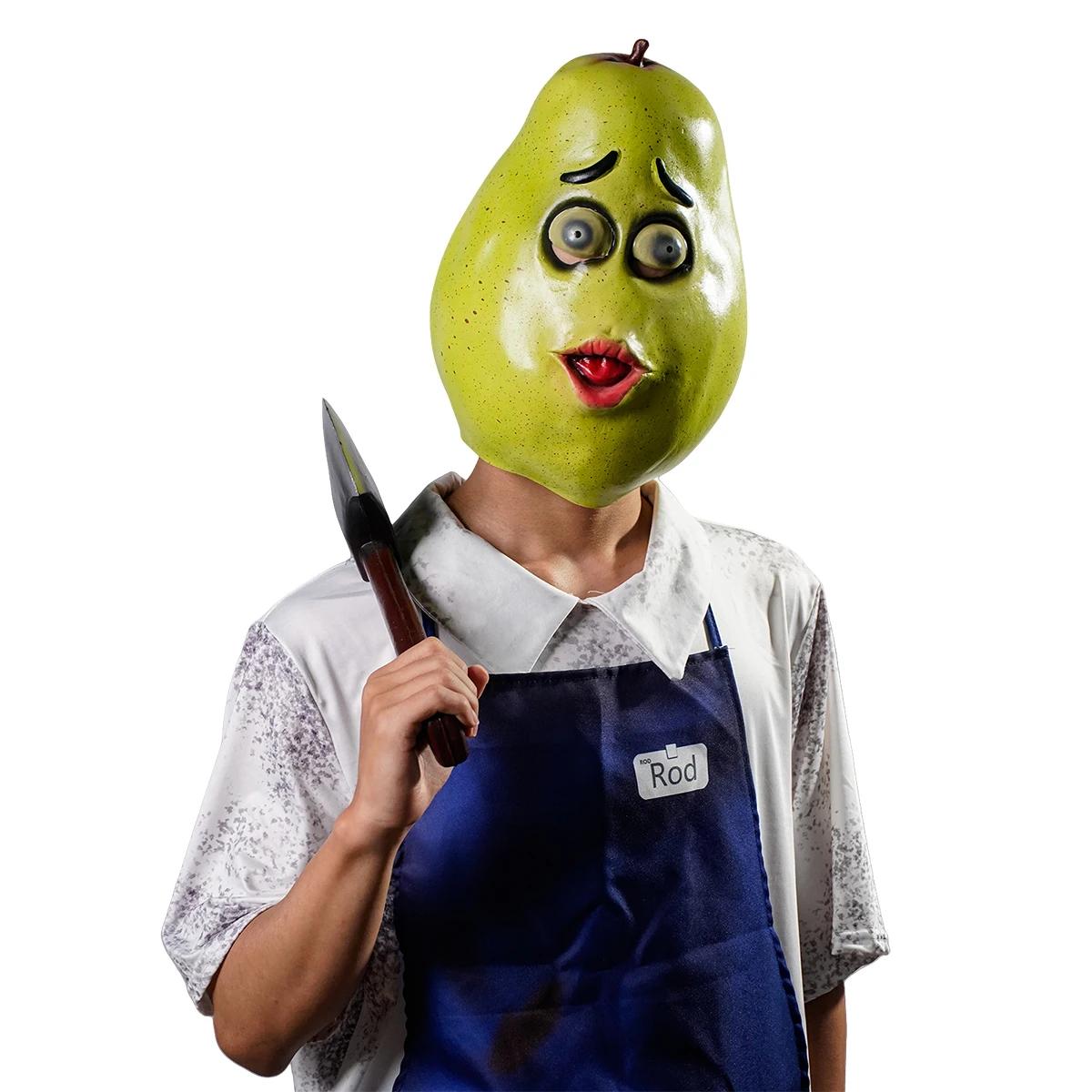 Super realistic fruit pear mask headgear
