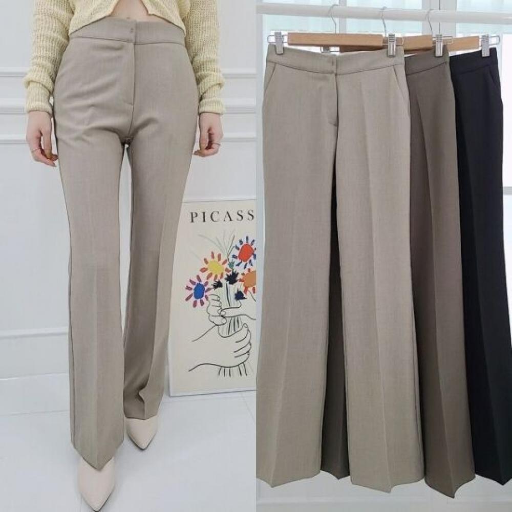 Style Latte Women High Waist Flared Slacks Span Pants